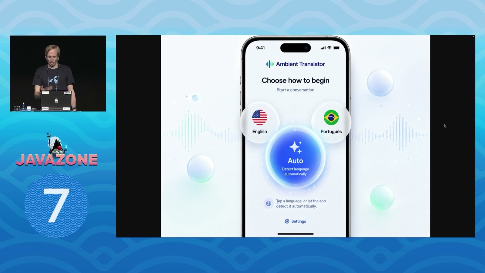 Ambient Translator: velg språk eller la appen oppdage det automatisk