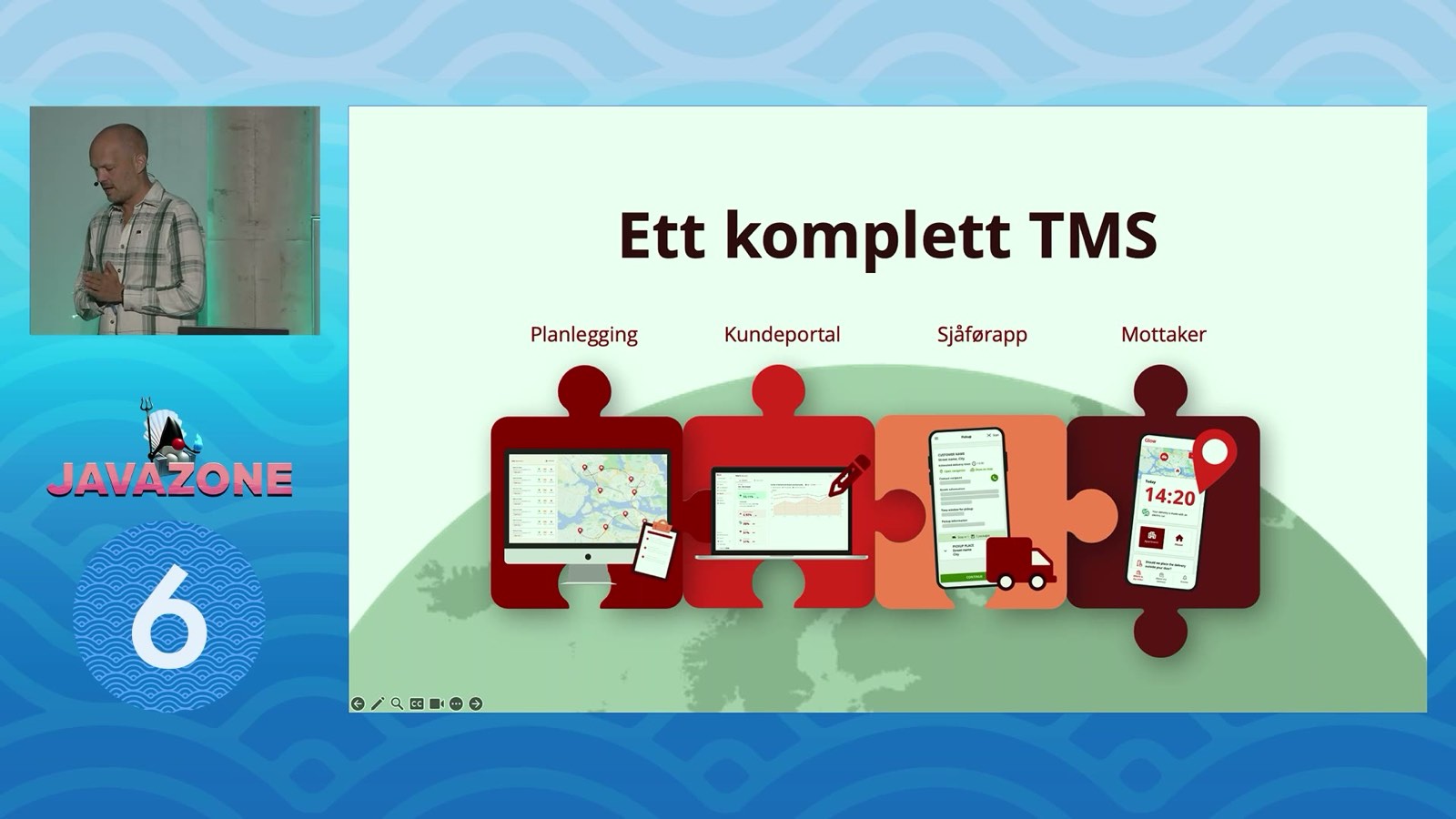 Ett komplett TMS: planlegging, kundeportal, sjåførapp, mottaker