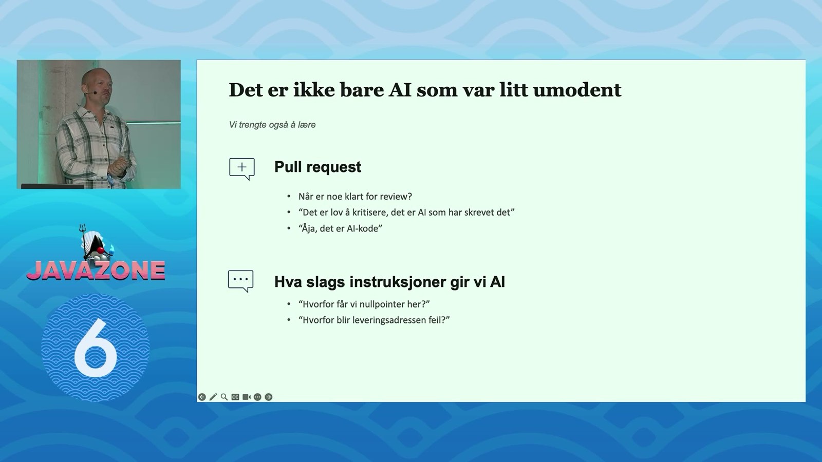 Pull request-kultur og hva slags instruksjoner teamet ga AI-en