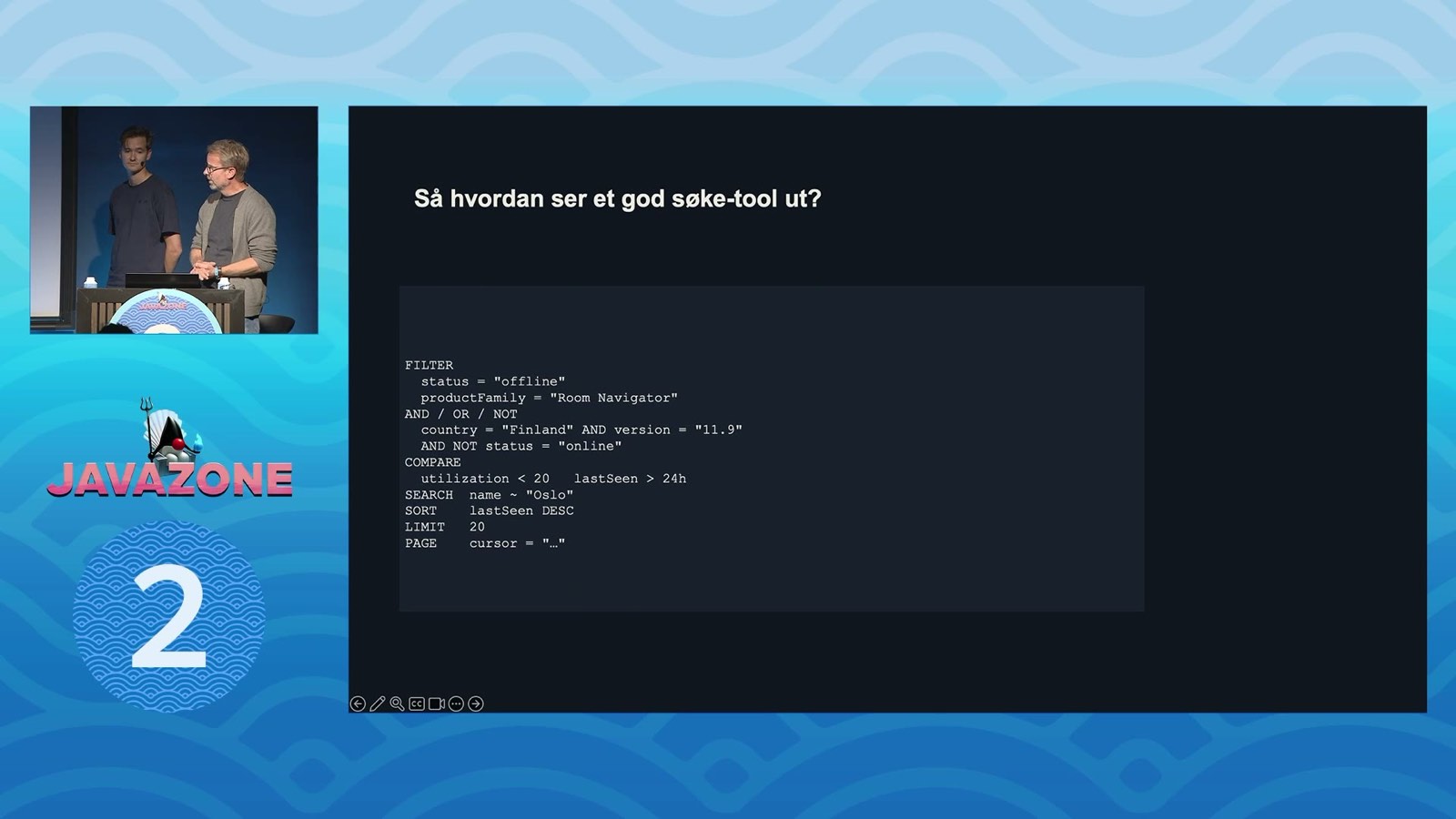Hvordan et godt søk-verktøy kan se ut: FILTER, AND/OR/NOT, COMPARE, SEARCH, SORT, PAGE